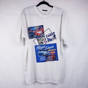 Shein Womens White beige Shade shirt classic cars